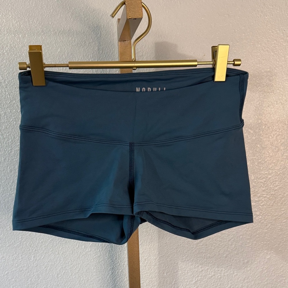 NOBULL- low rise matte Blue Athletic Shorts- Small